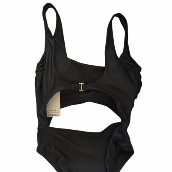 Hurley HRO1006 Women's Sz S Black One Piece Cutout Monokini Swim Suit - Picture 5 of 5